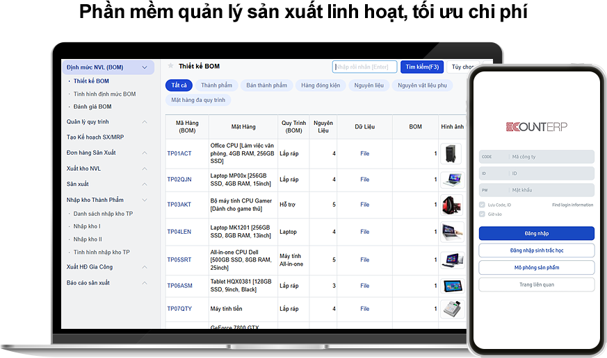 phần mềm quản lý sản xuất ECOUNT ERP Phần mềm quản lý sản xuất linh hoạt, tối ưu chi phí ECOUNT